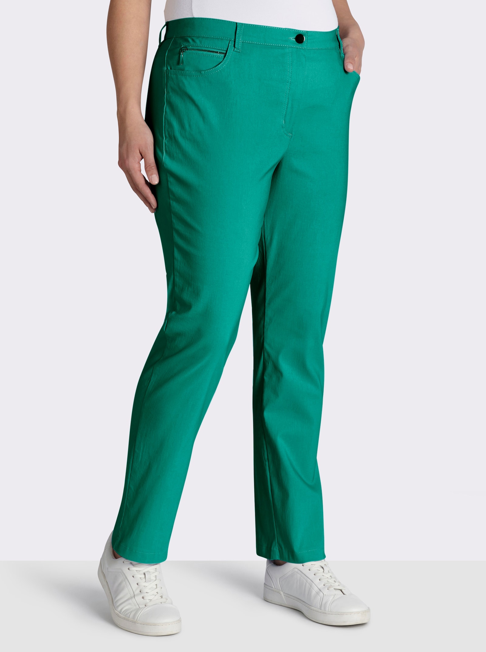 Stehmann Comfort line Stretch-Hose mit Zier-Taschen vorne - smaragdgrün
