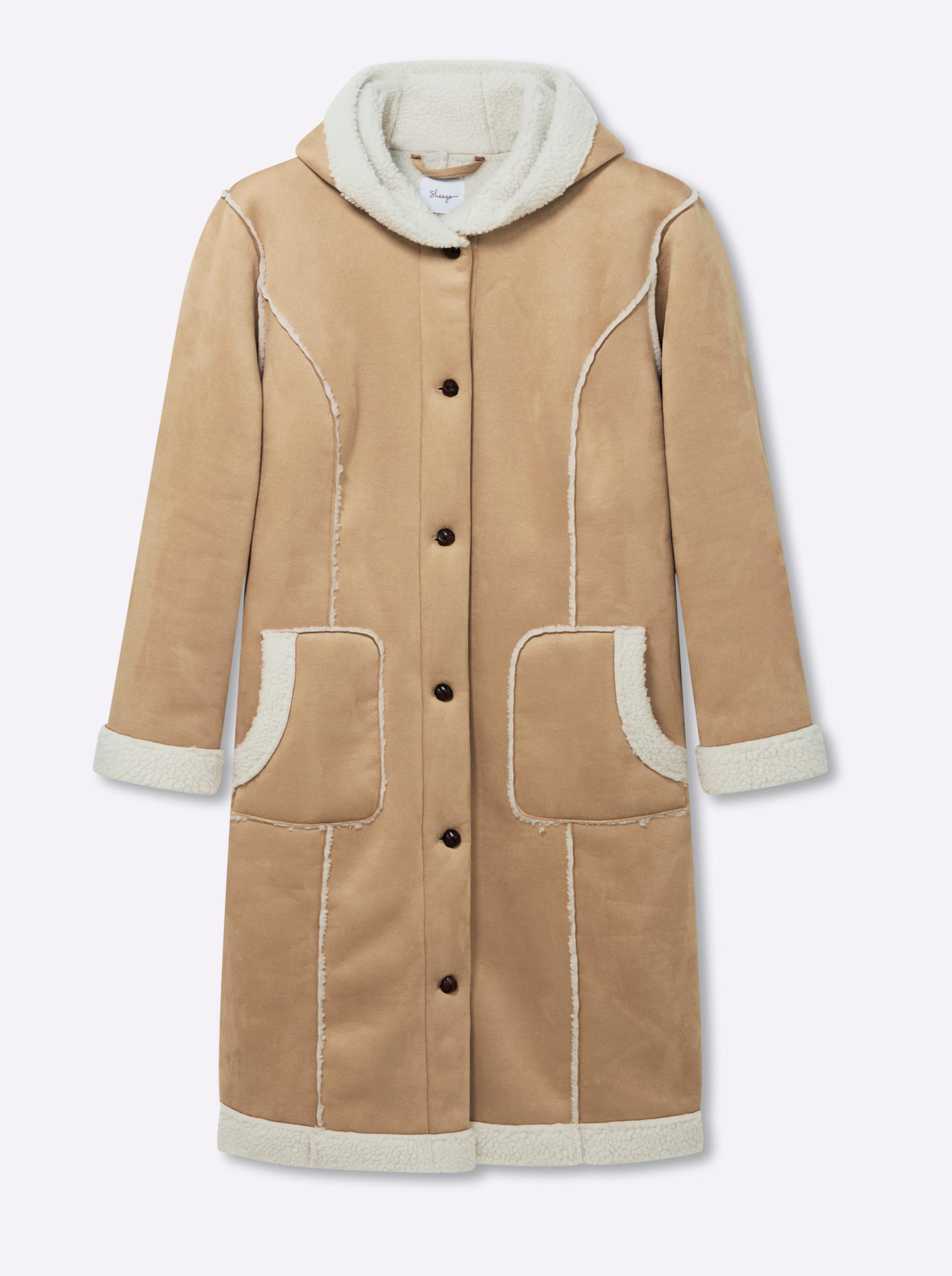 Sheego Damen Camel Mantel - Bild 2