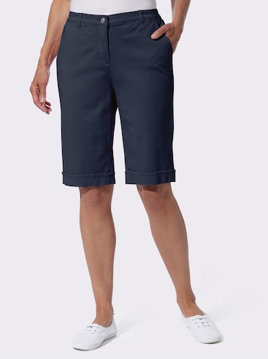 Jeansbermudas mit Dehnbund hinten - marine