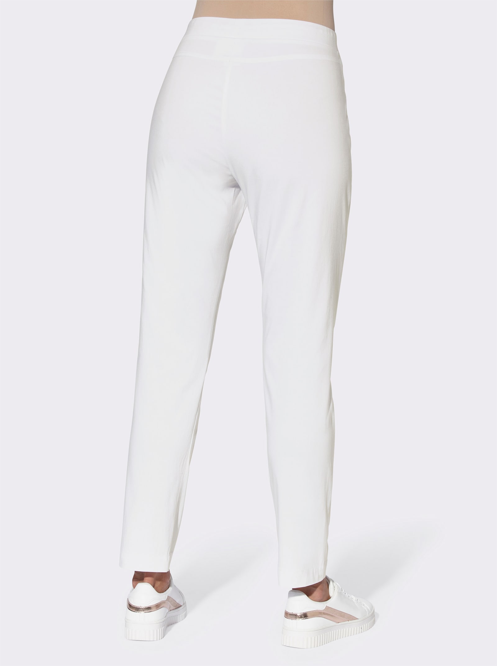 Bengalinebroek met verstelbare bindceintuur - wit