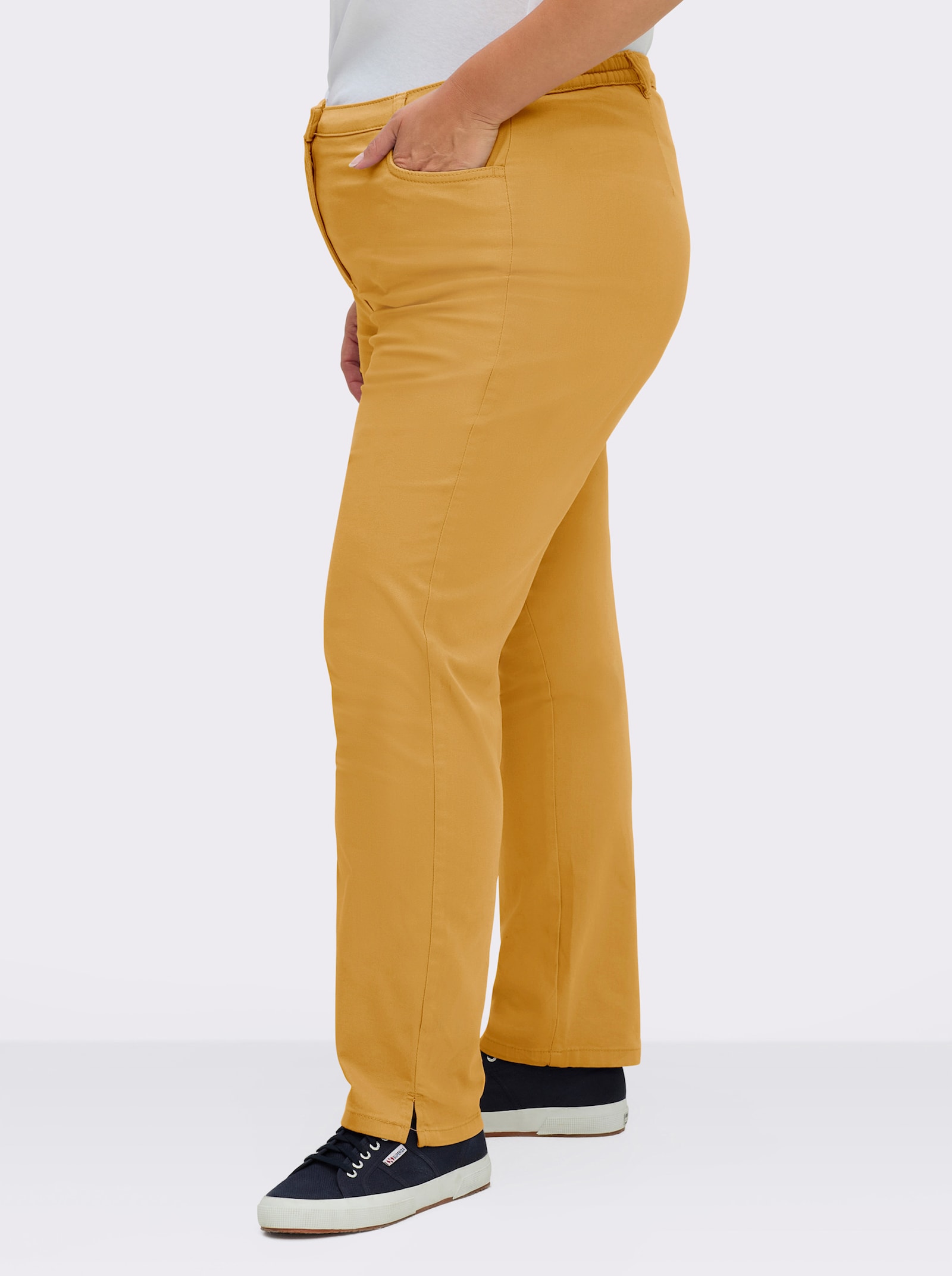 Jeans mit Stretch-Anteil - ocker