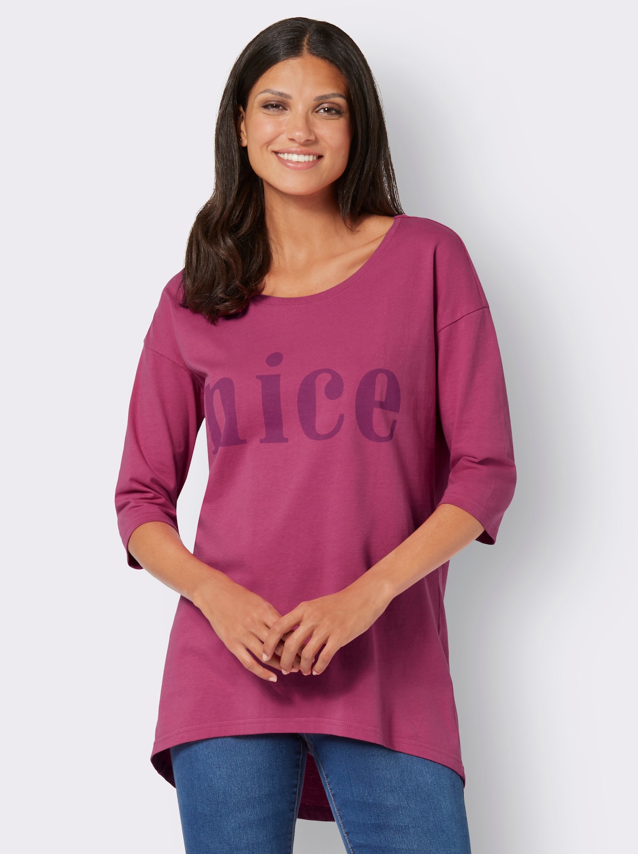 Lang shirt - fuchsia