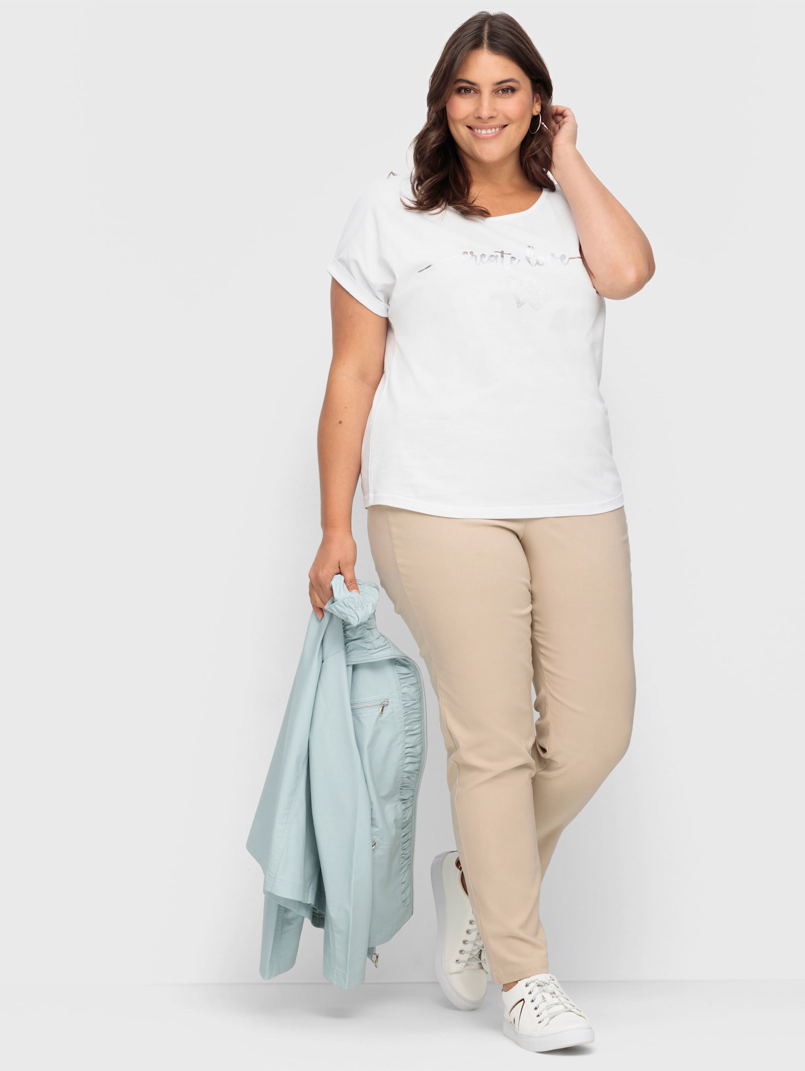 Bengalinhose mit Zierreißverschlüssen - sand