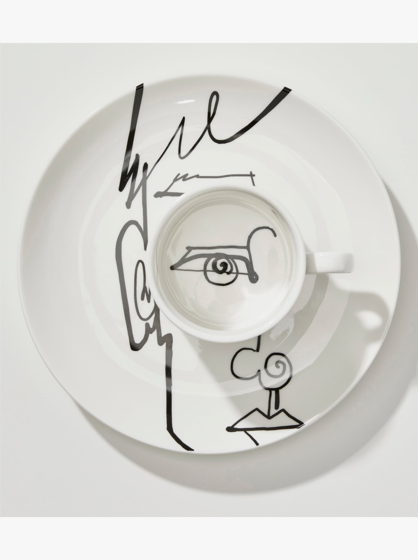 Impressionen Kaffeegedeck - weiß-schwarz