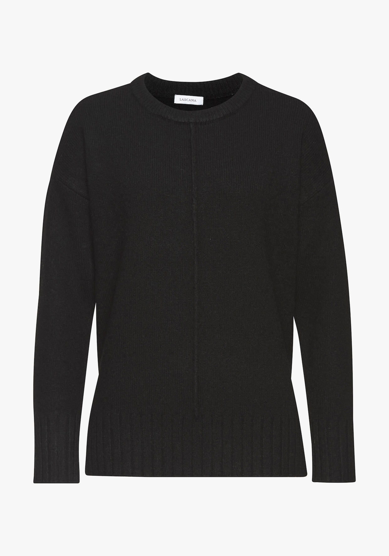 LASCANA Pullover met ronde hals - zwart
