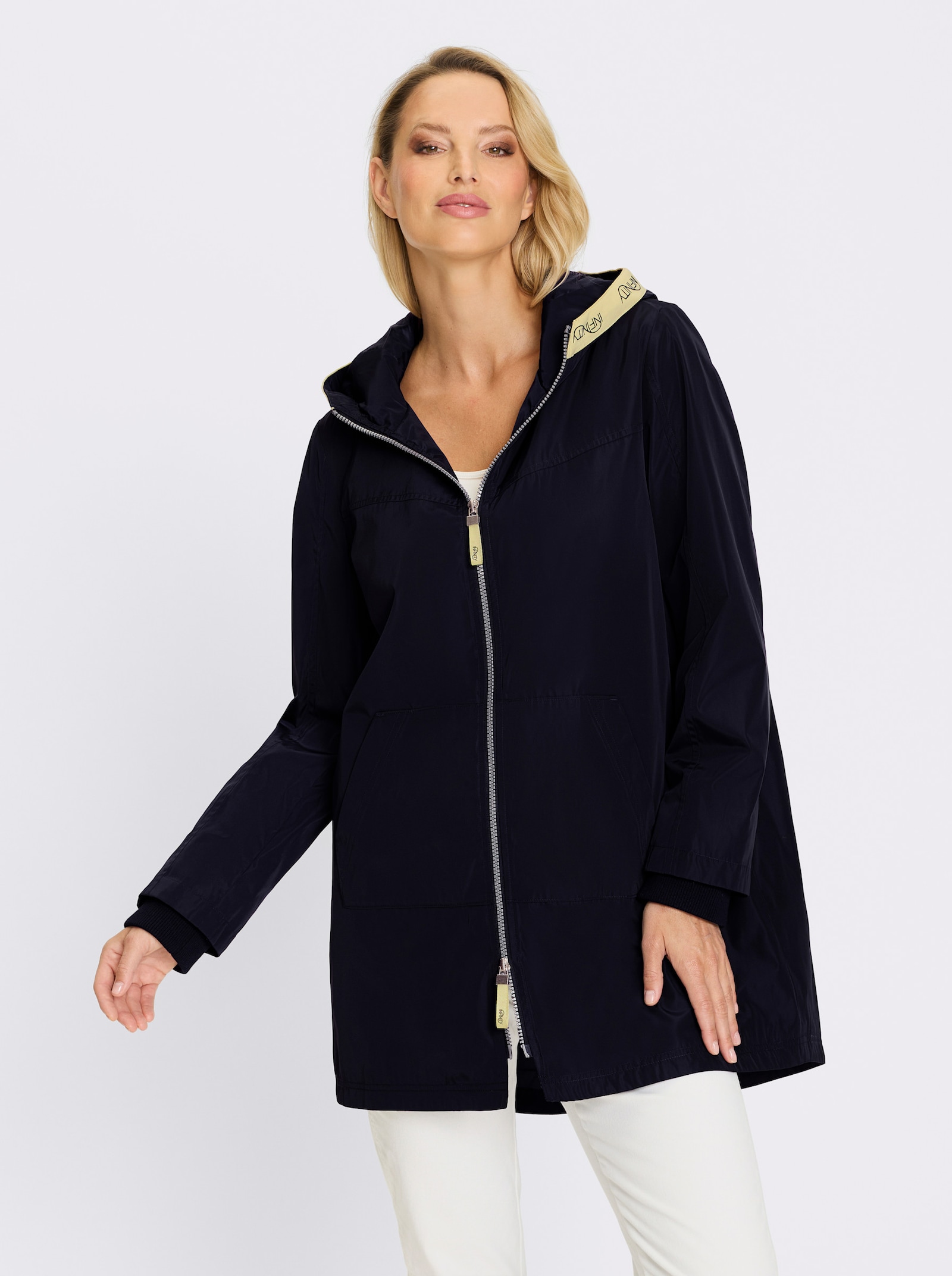 heine Longjacke mit Kontrasten - marine