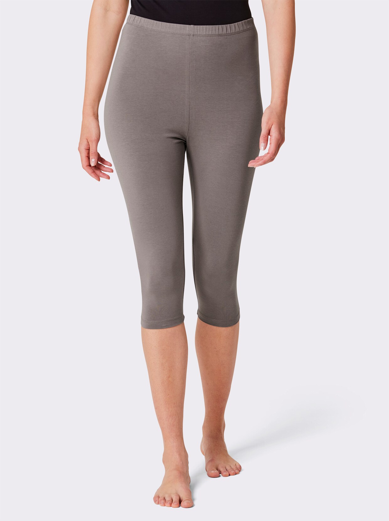 feel good Capri-Leggings - aquapetrol + dunkeltaupe