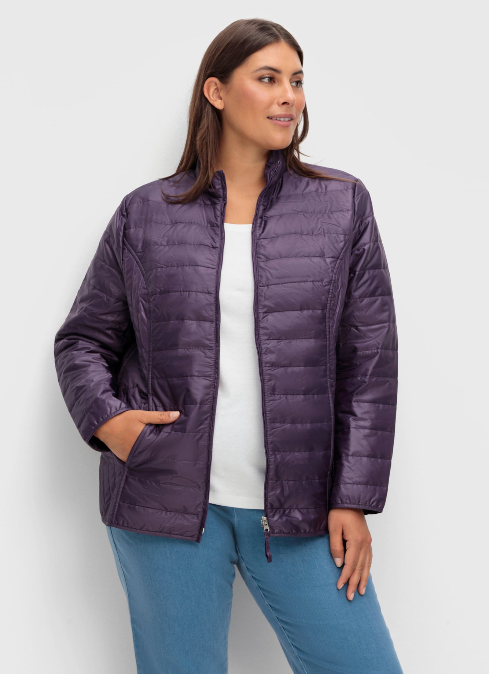 Steppjacke leicht wattiert - lila