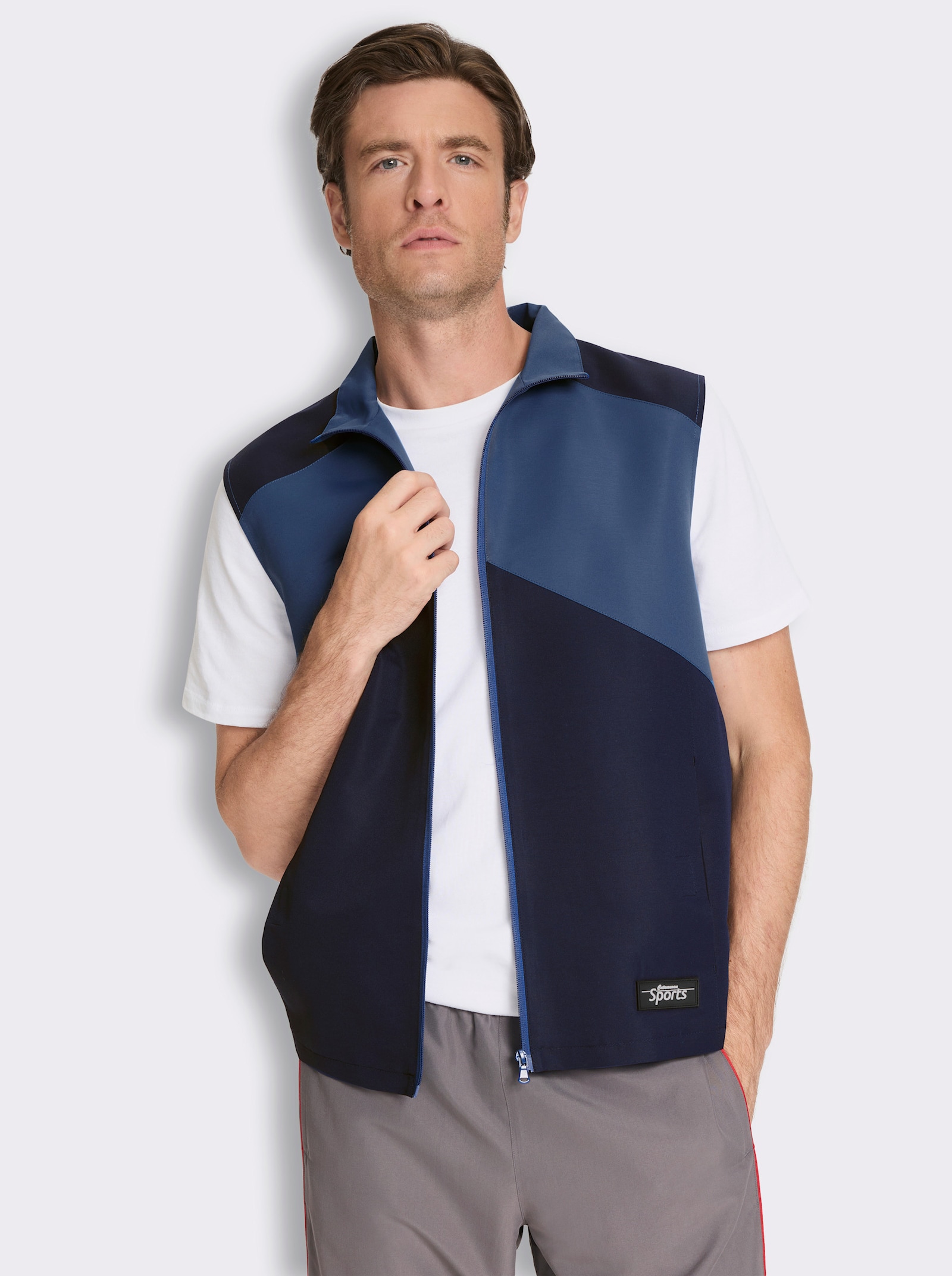 Catamaran Sports Funktionsweste mit Kontrast-Reißverschluss - jeansblau-marine