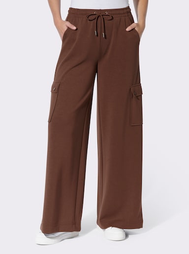 heine Jerseyhose mit Cargo-Taschen - schoko
