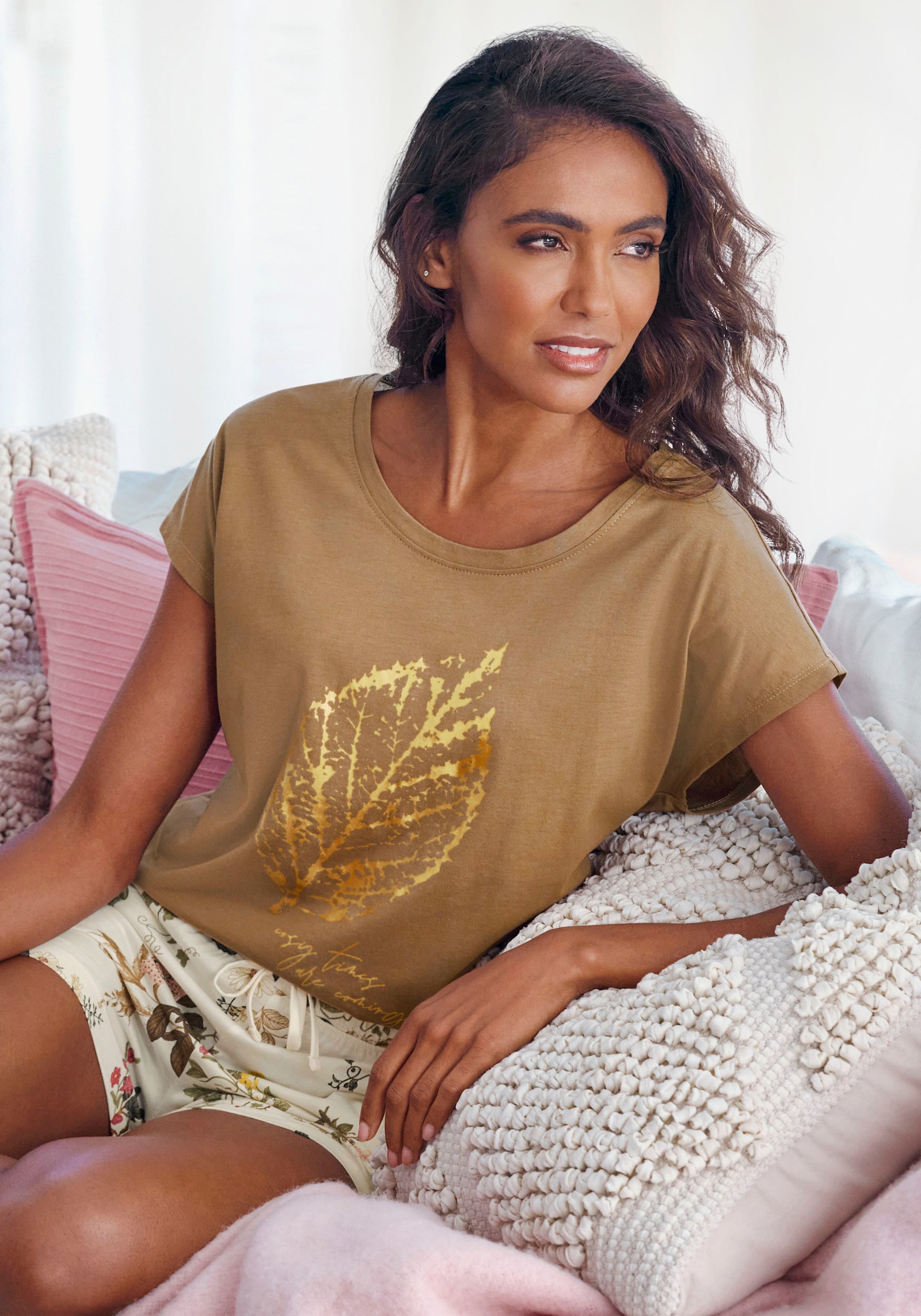 LASCANA Haut de pyjama - marron