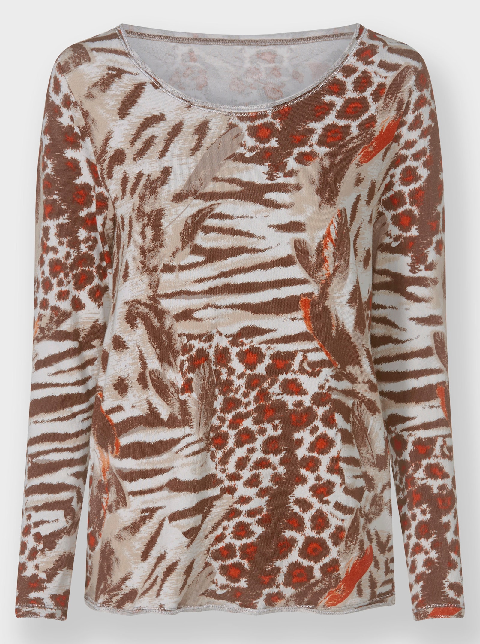 heine Langarmshirt mit Animal-Dessin - beige-orange