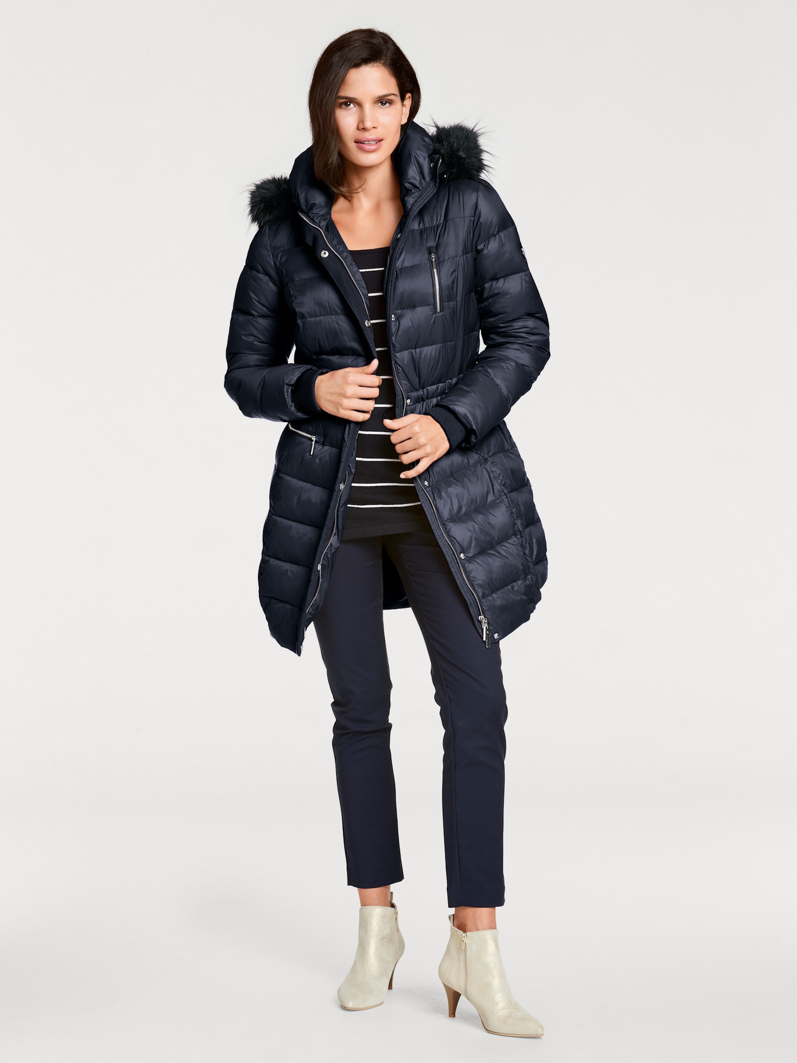 heine Steppjacke mit abnehmbarer Kapuze - marine