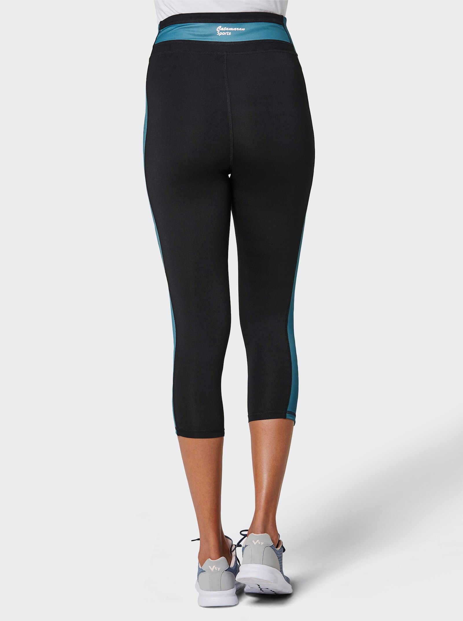 Catamaran Sports Funktionshose in 7/8-Länge - schwarz-topas