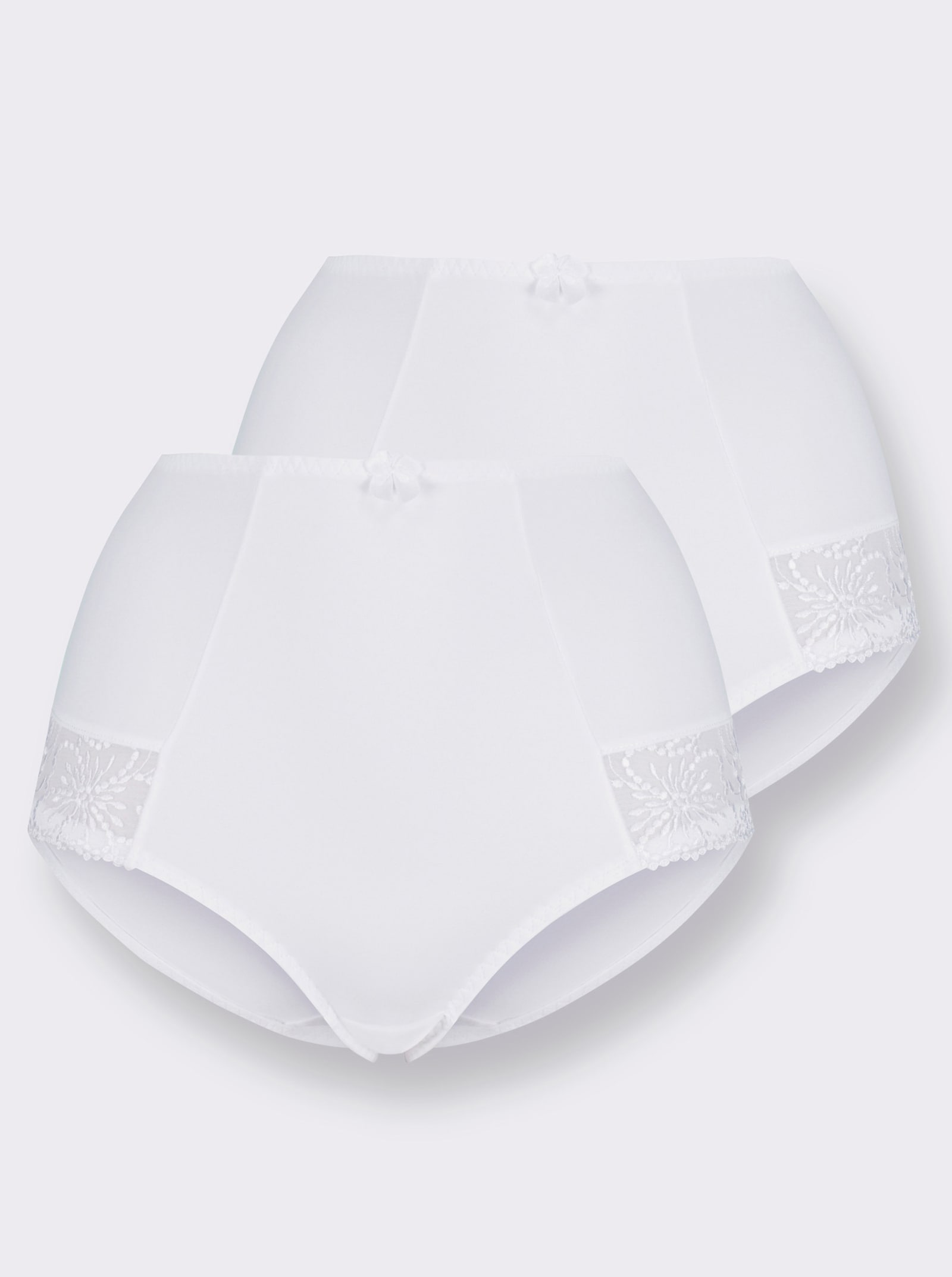 wäschepur Tailleslip met elastische boorden - wit