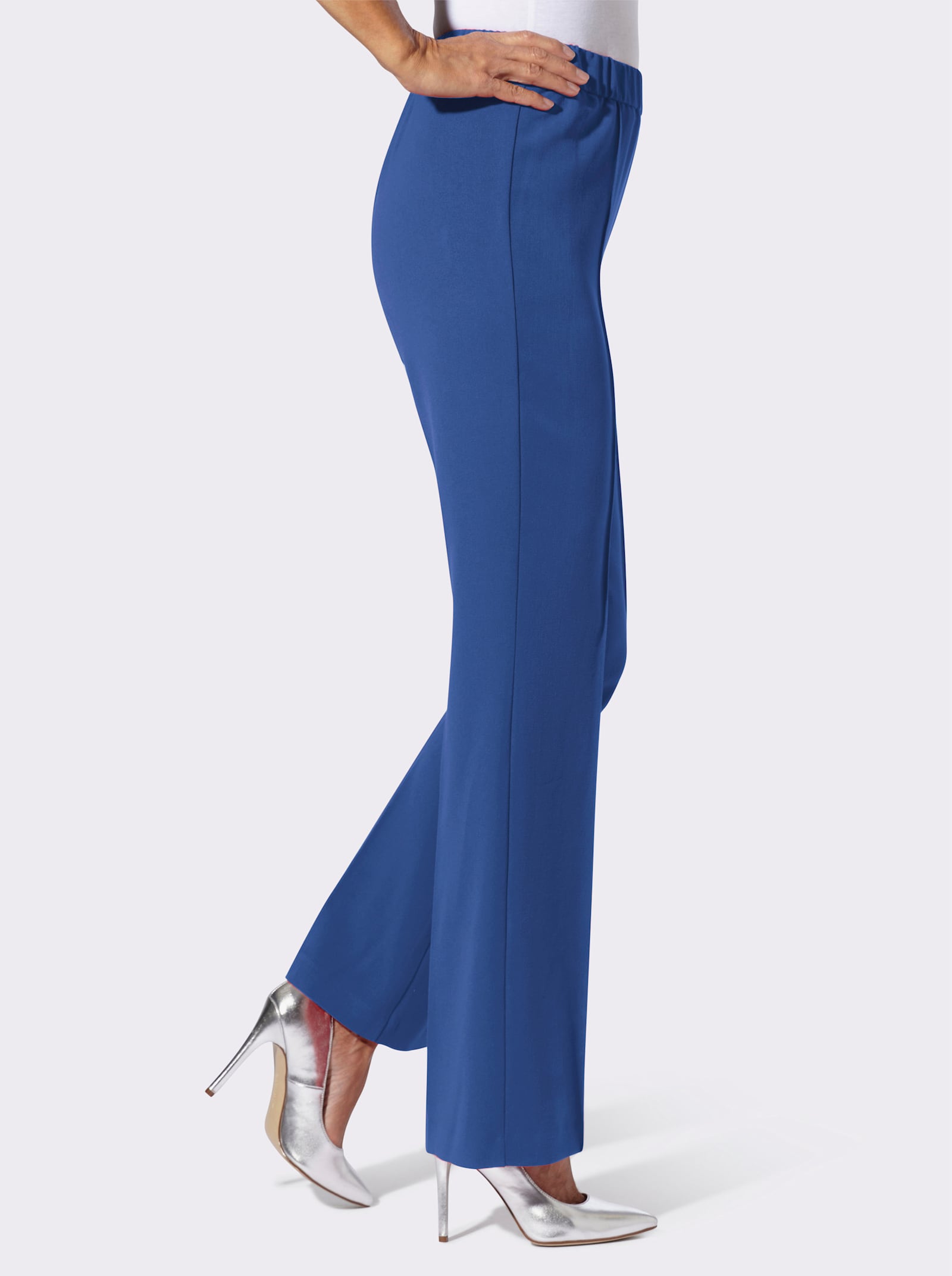 Anzughose mit Dehnbund - royalblau