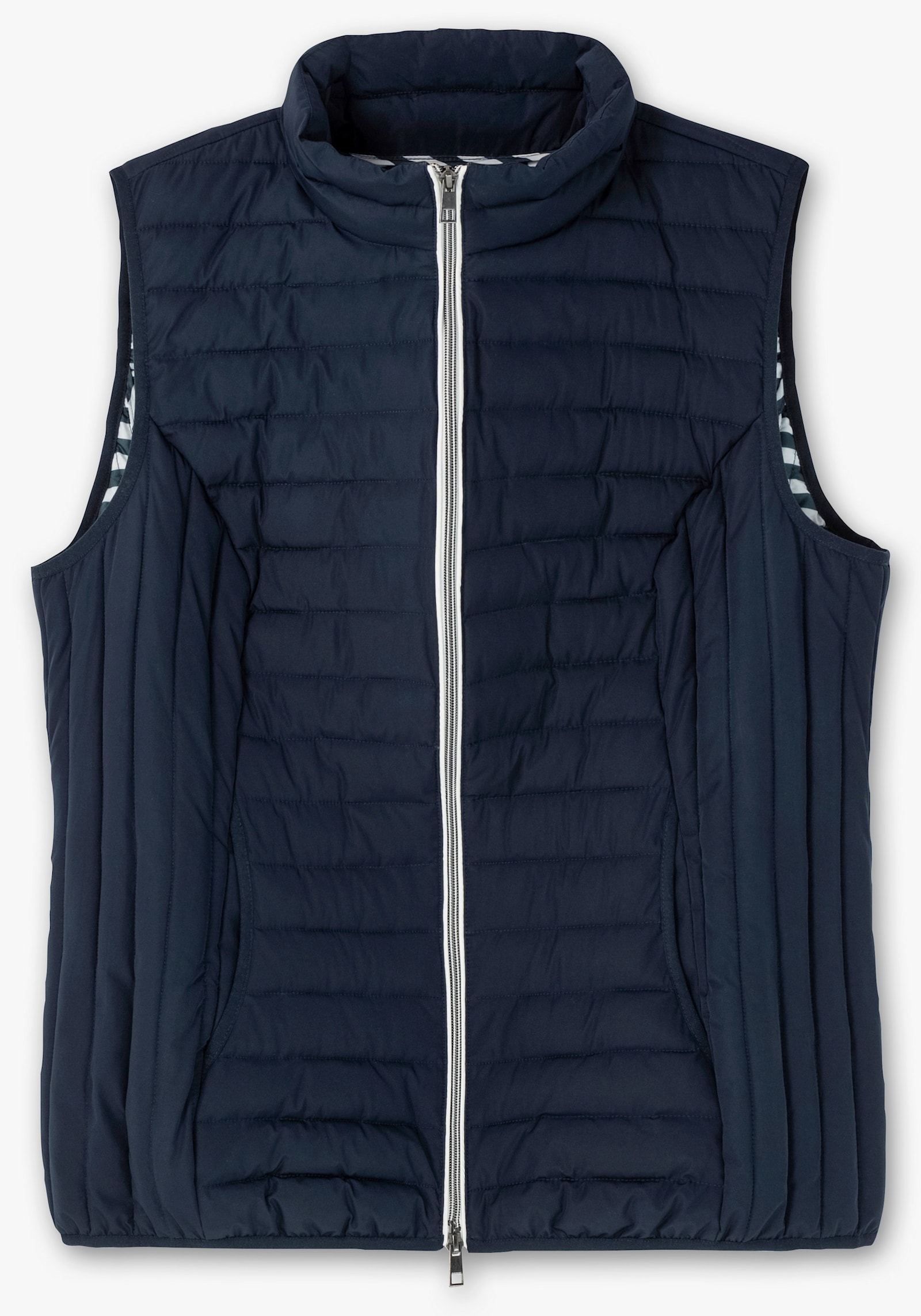 sheego Steppweste mit 2-Wege-Zipper - nachtblau