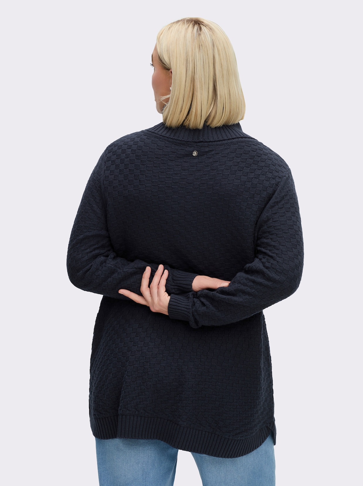 sheego Pullover - tiefblau