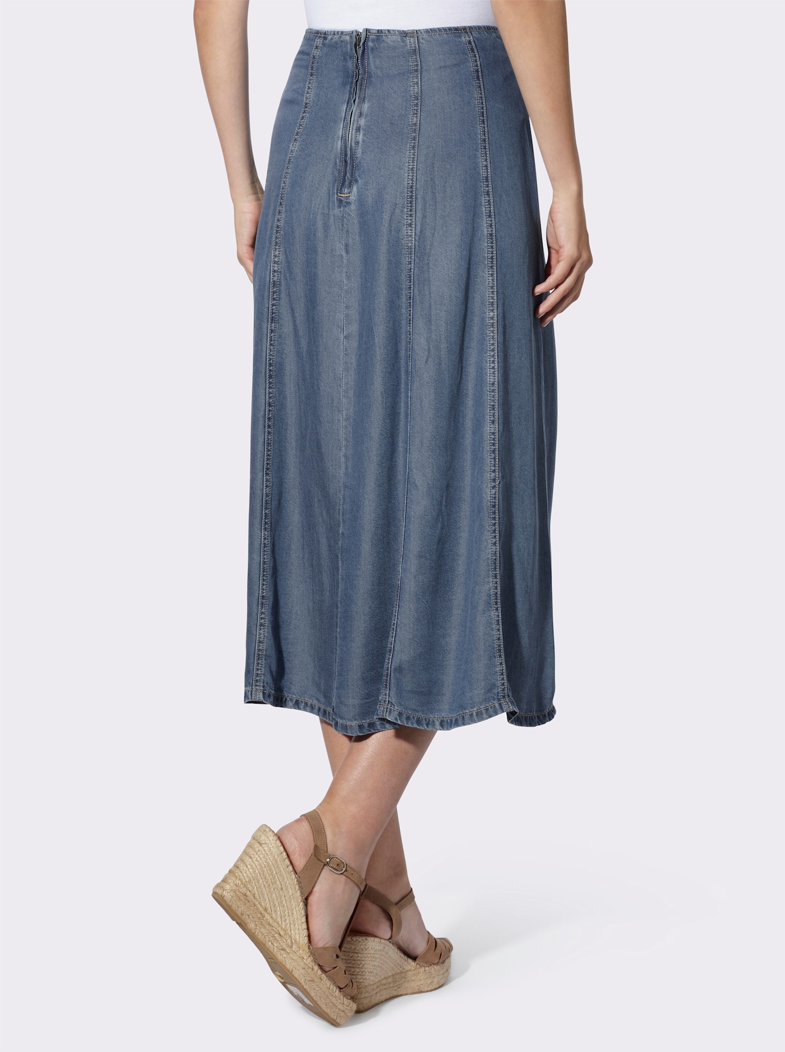 heine Bahnenrock in Jeans-Optik - blue-bleached