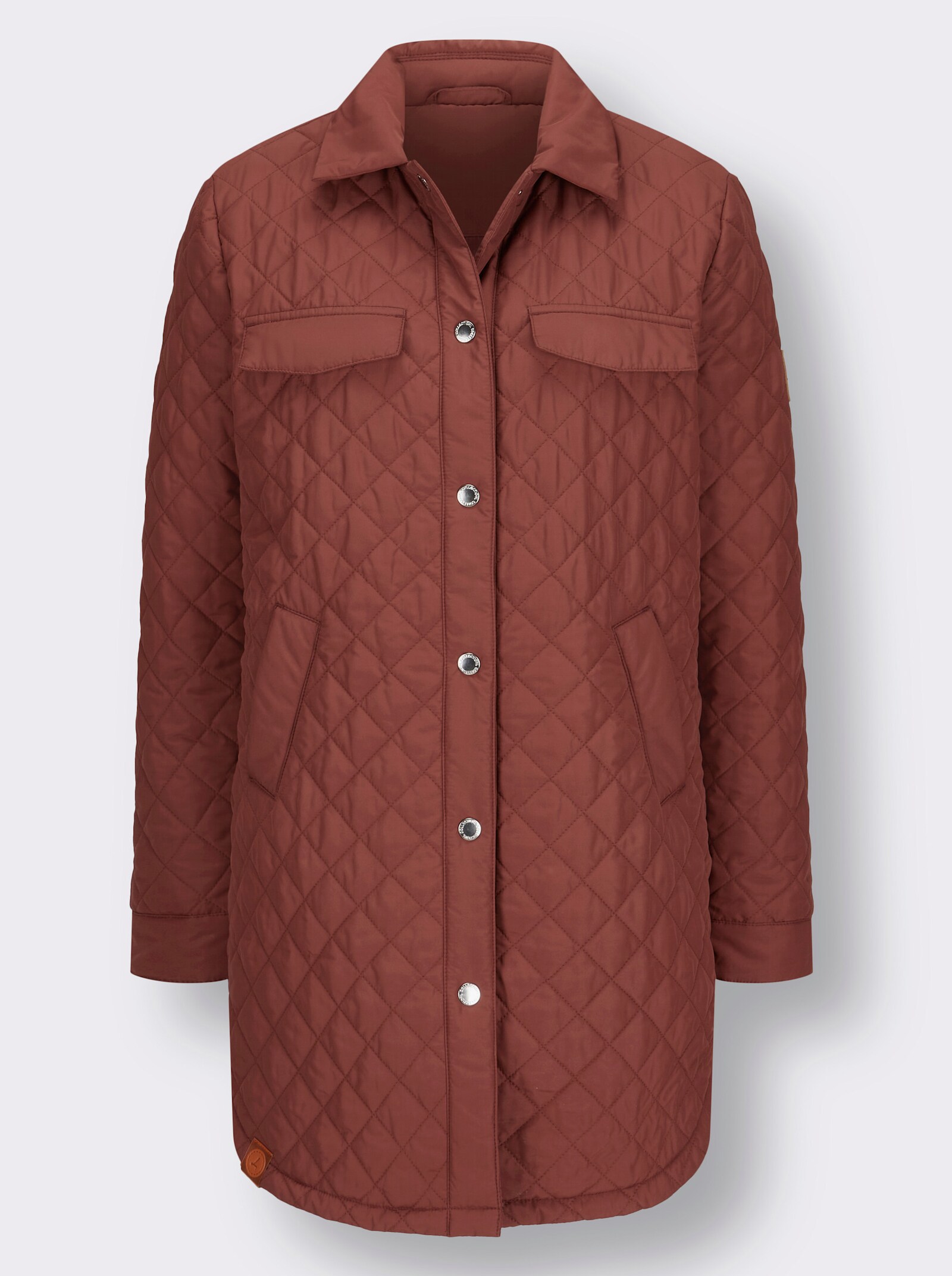 Tussenjack met drukknoopsluiting - roodbruin