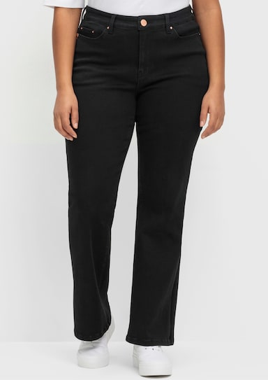 sheego Jeans mit Bodyforming-Effekt, Bootcut - black denim
