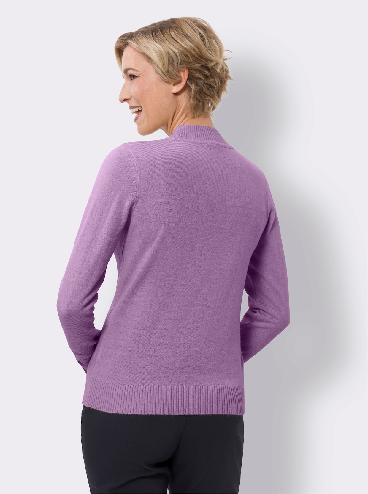 Stehkragenpullover - orchidee