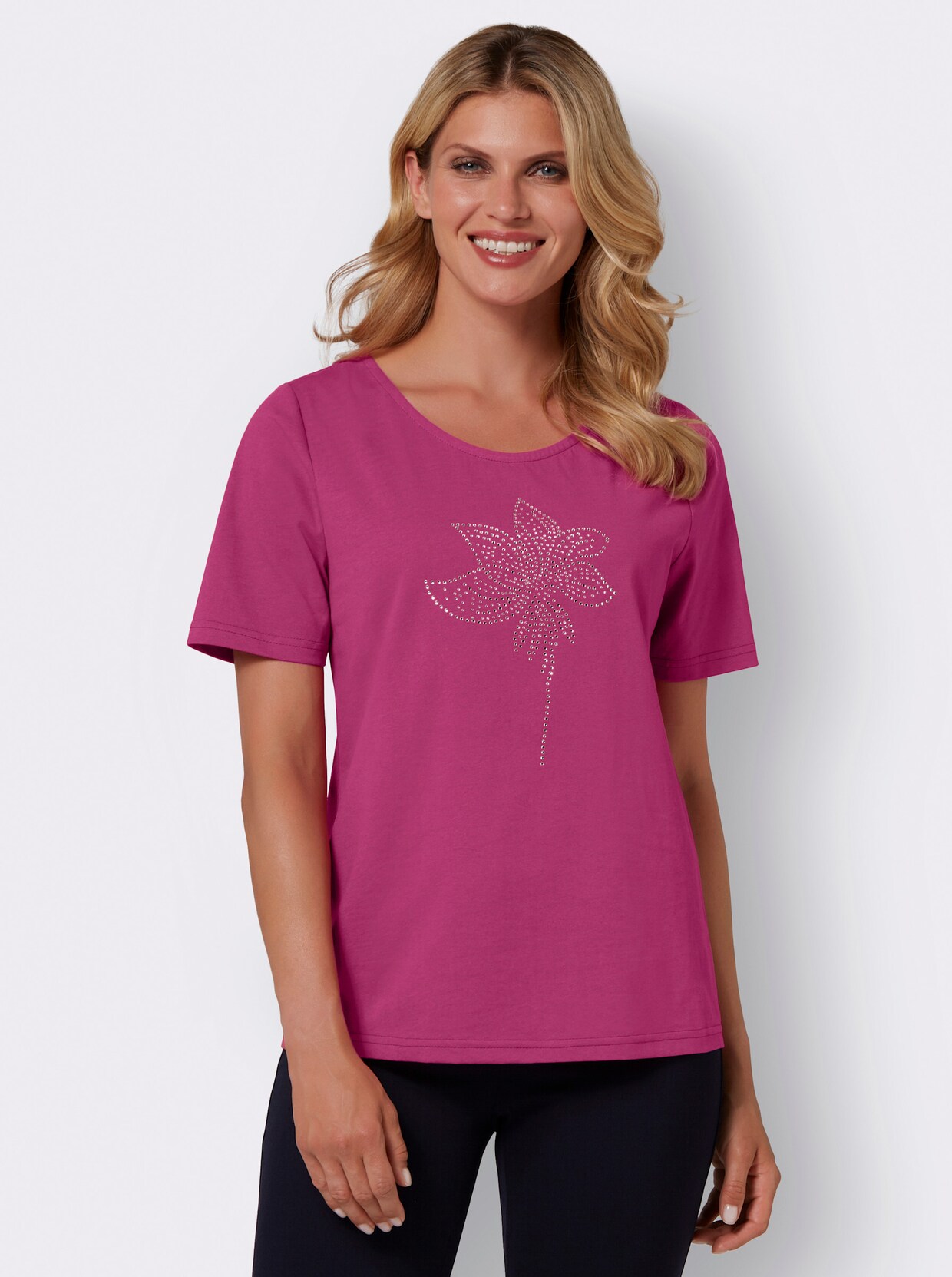 Shirt met korte mouwen - fuchsia