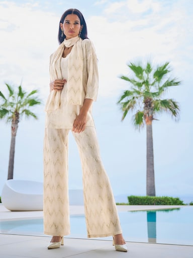 heine Tunikashirt - champagner-goldfarben-bedruckt