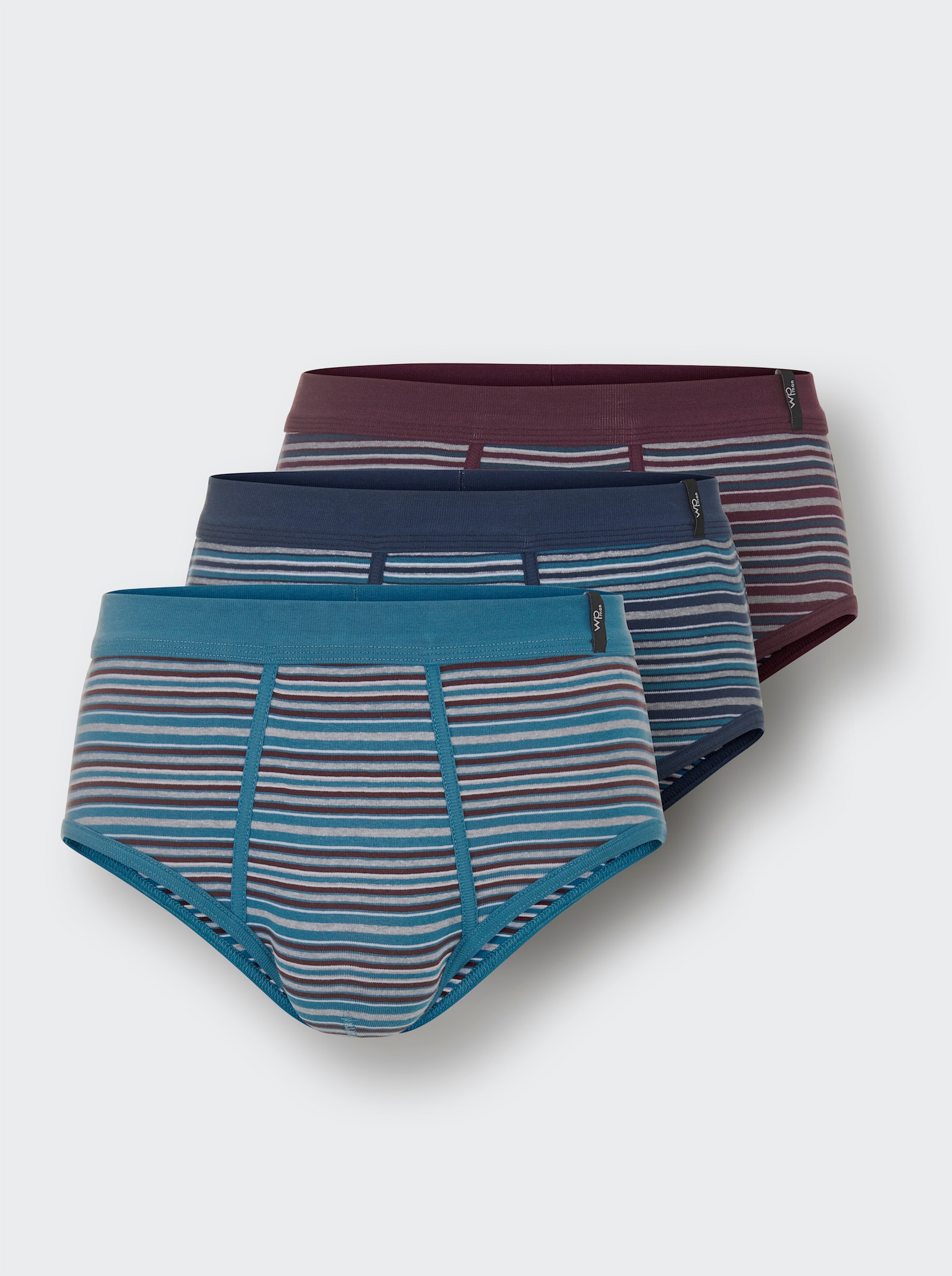 wäschepur men Slip - topaas + donkerblauw + bordeaux