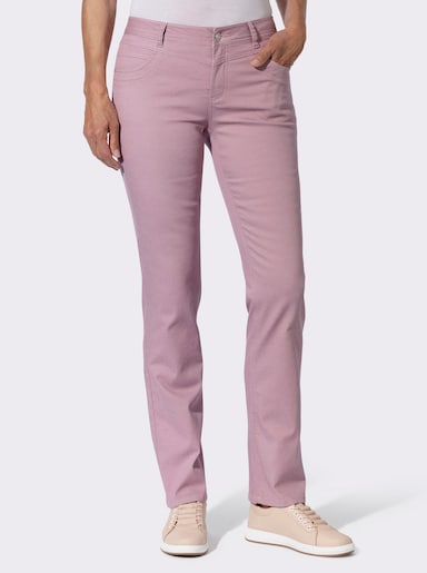 Gerade Jeans mit dezenter Waschung - mauve