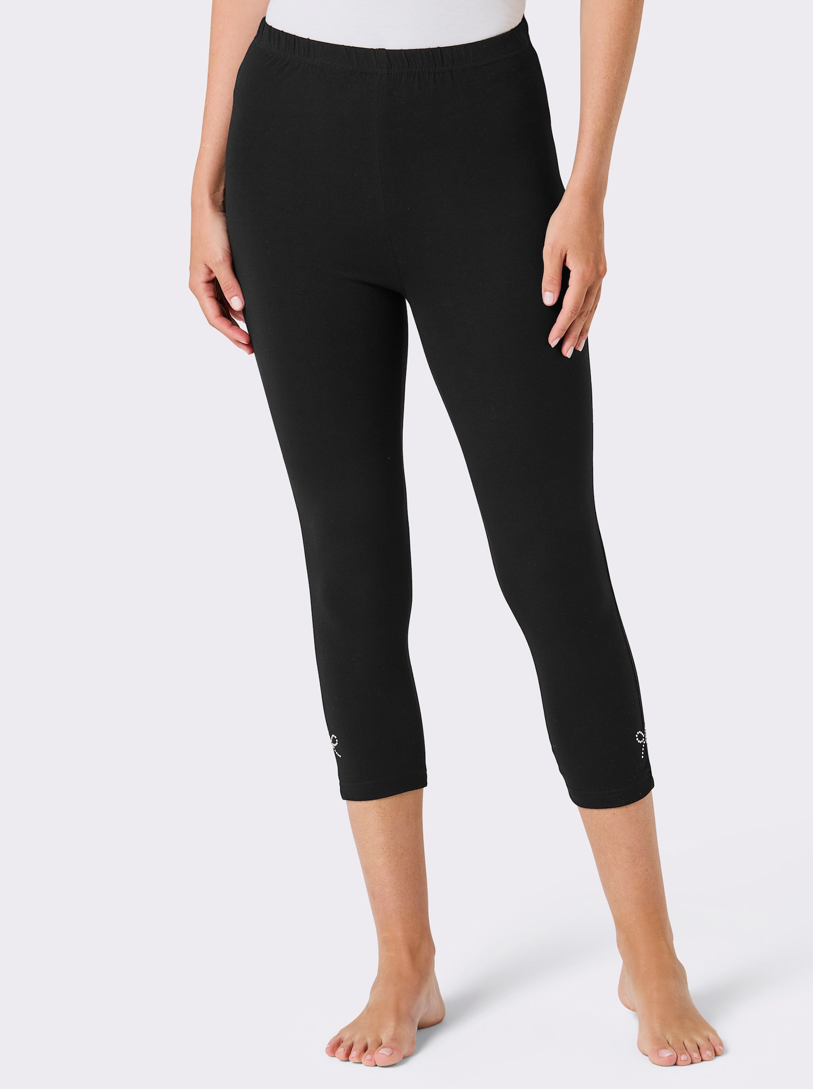 feel good Leggings 3/4-lang - schwarz + weiß