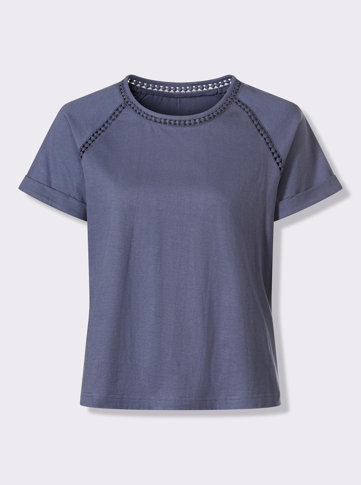 Rundhalsshirt - rauchblau