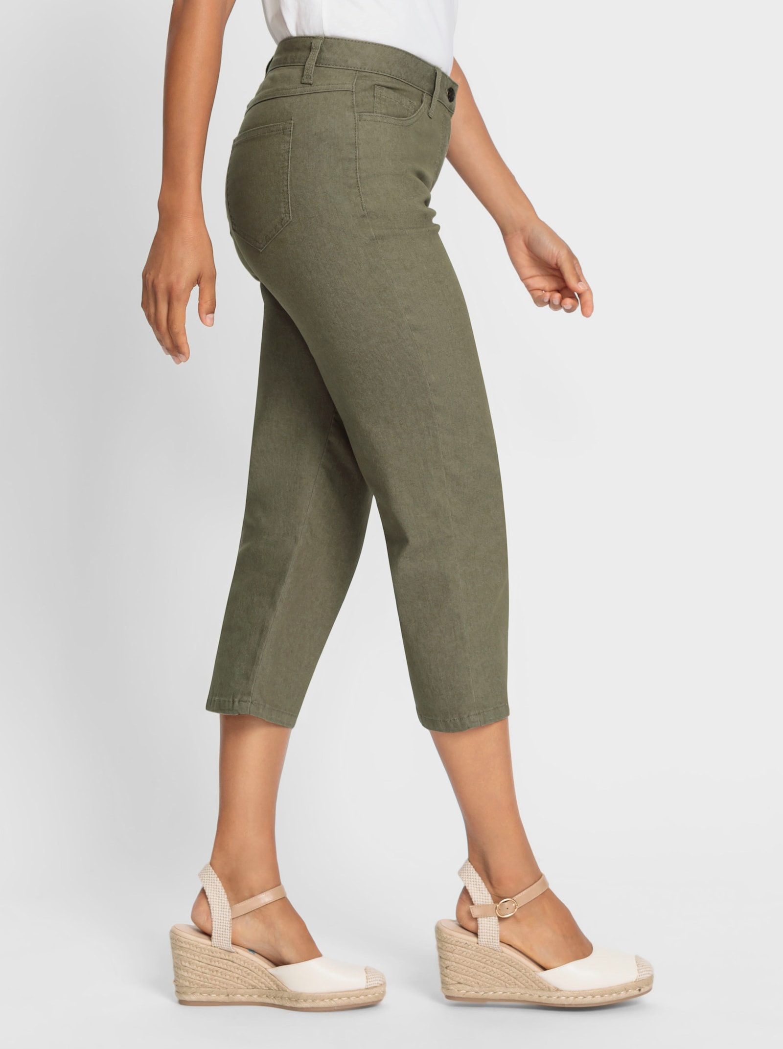 3/4-Hose in Stretch-Qualität - khaki