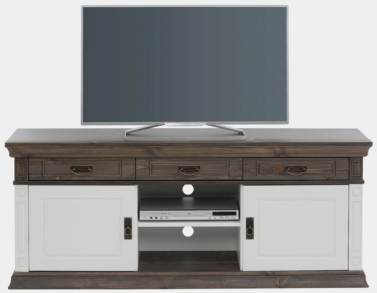 Home affaire TV-Board - weiß/wengefarben