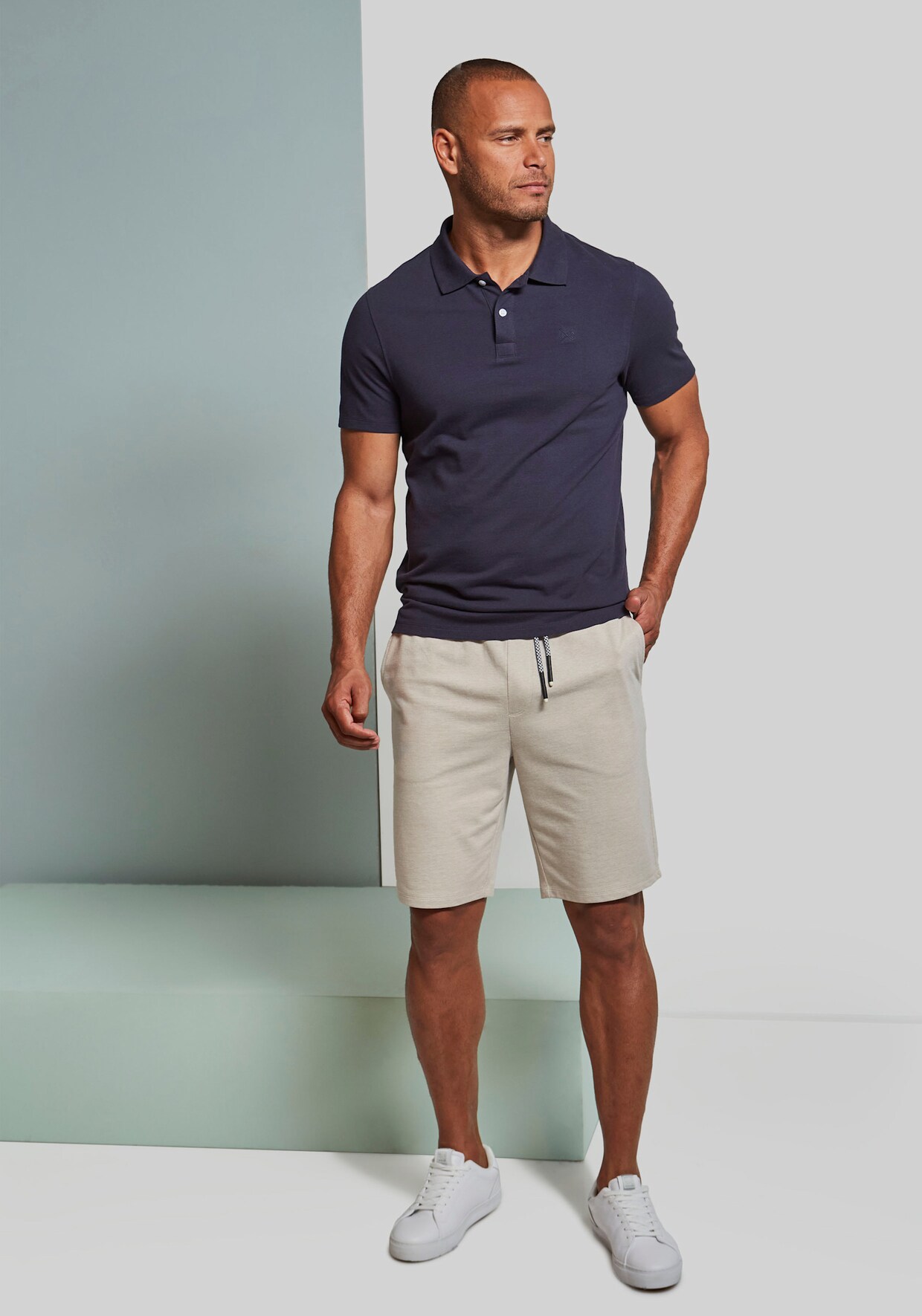 Sweatshorts - beige-meliert