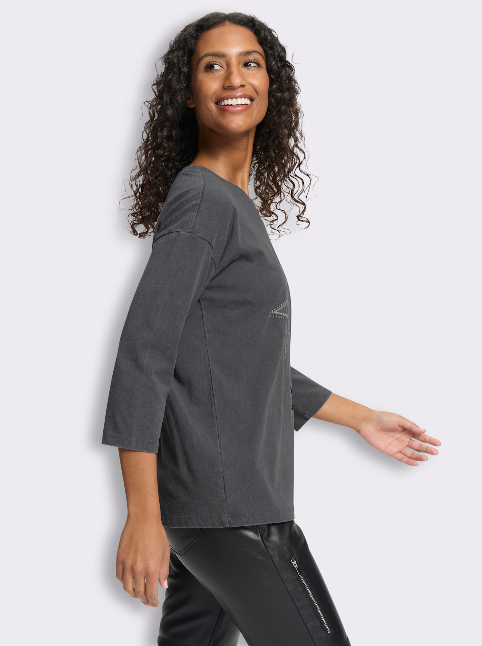 heine Shirt mit Glanzdetails - anthrazit