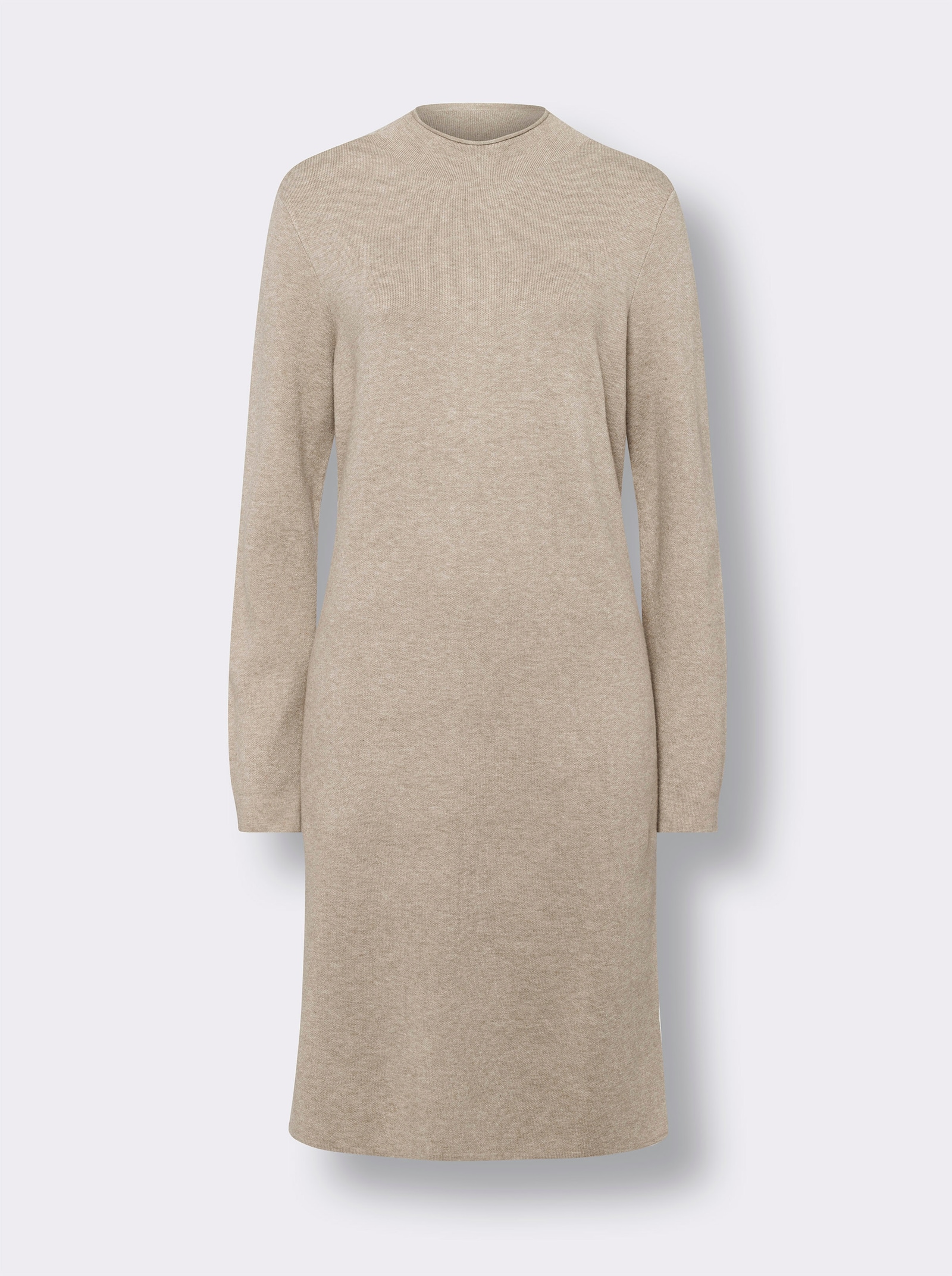 heine Strickkleid mit Seitenschlitzen - sesam-meliert