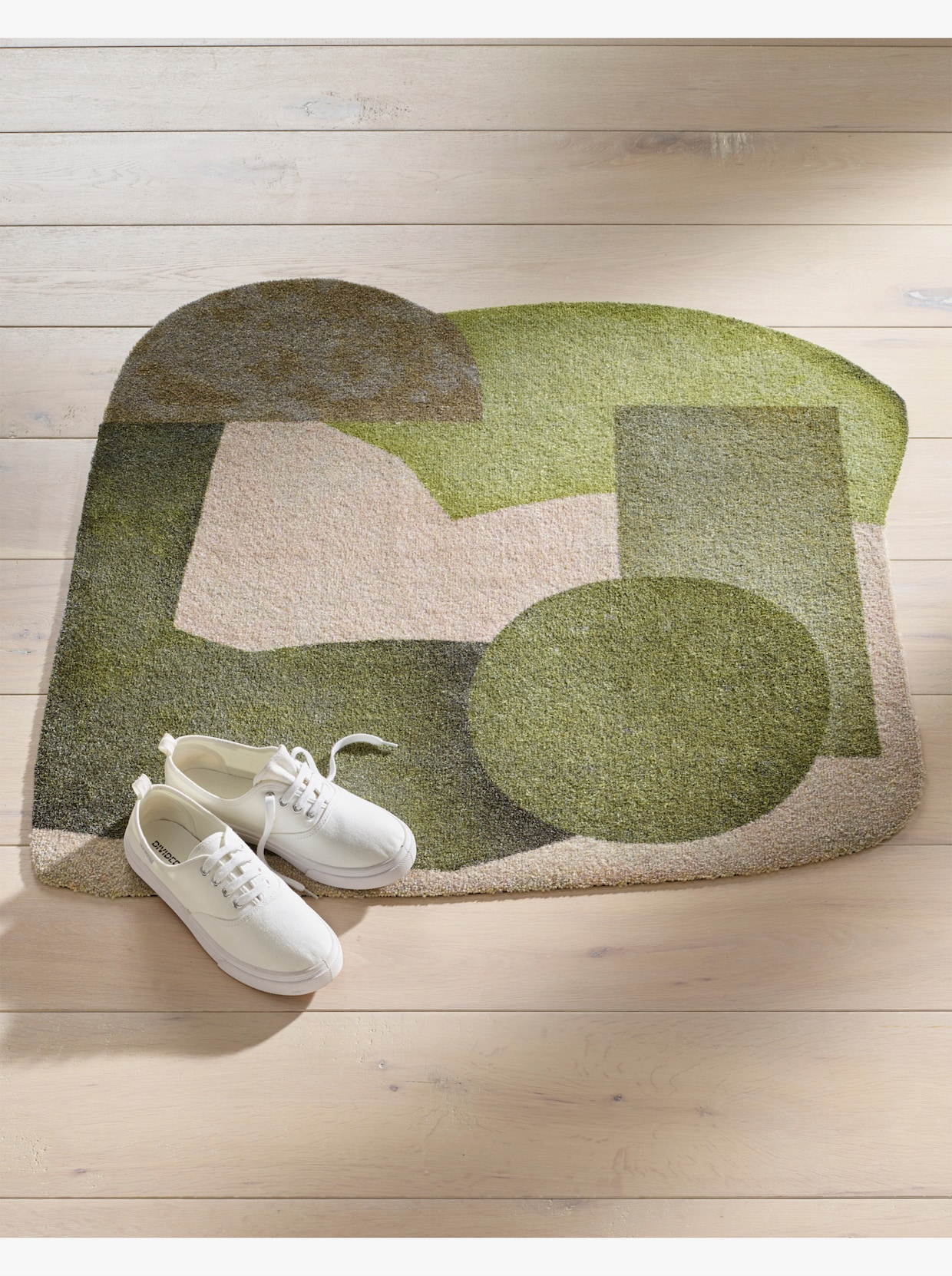 wash+dry by Kleen-Tex Voetmat - groen/beige