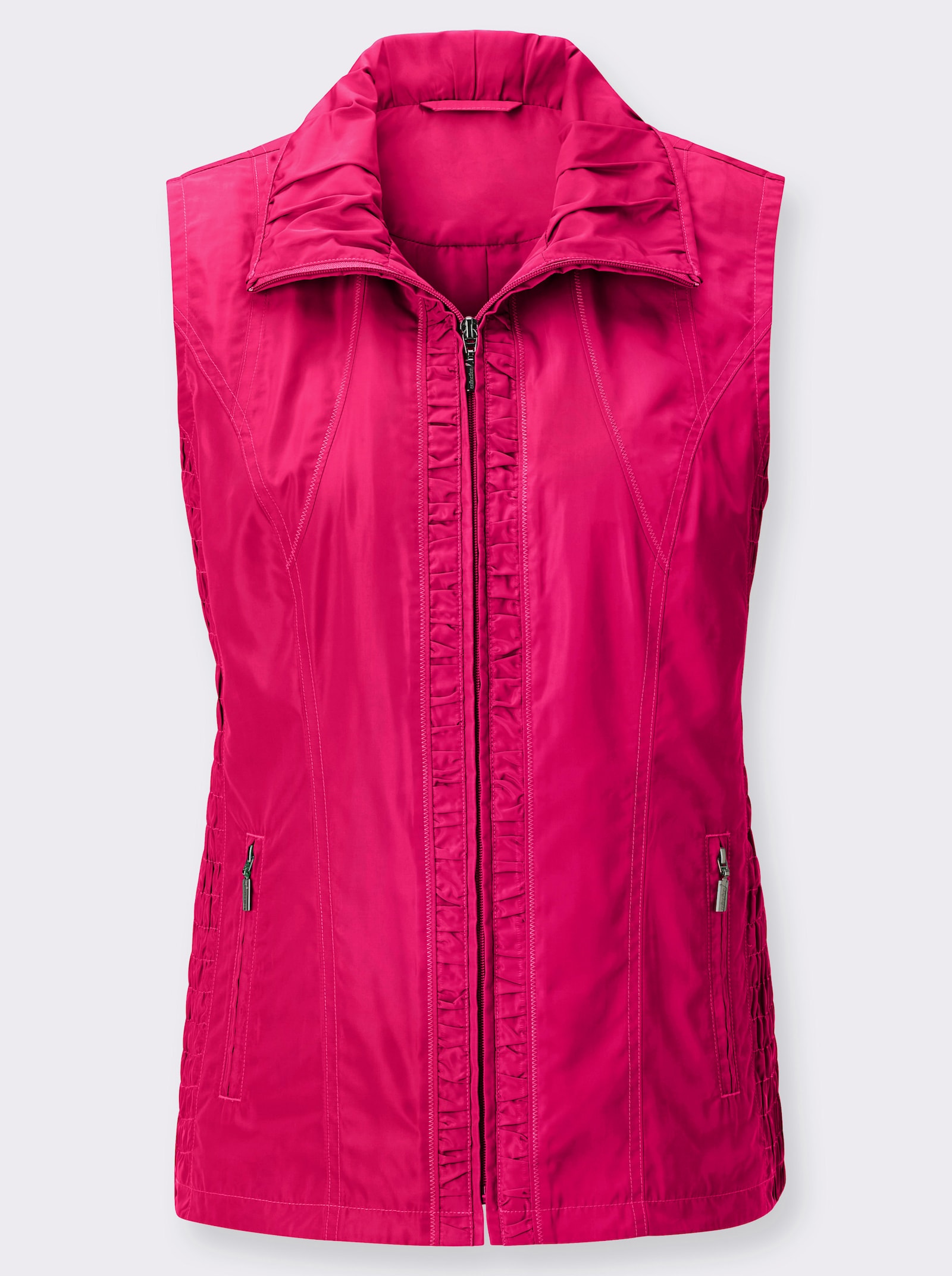 Weste mit figurfreundlicher Raffung - pink
