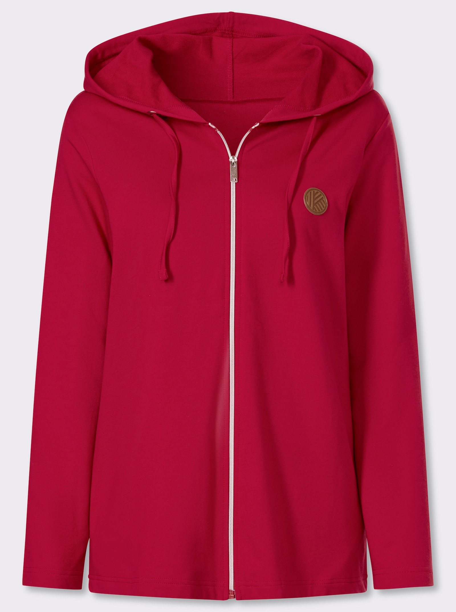 Sweatjacke mit Kapuze - rot