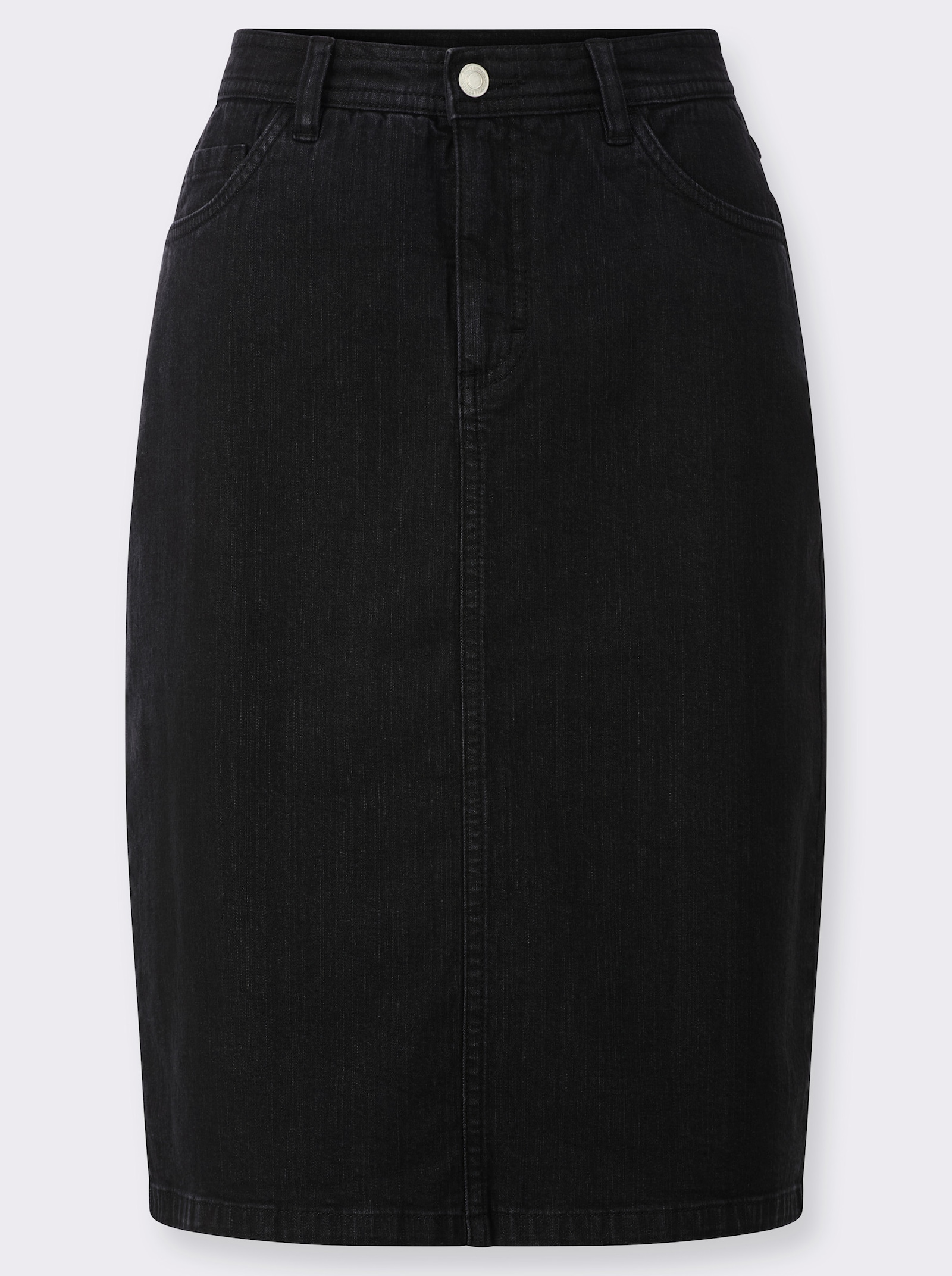 Jeansrock in 5-Pocket-Form - black-denim