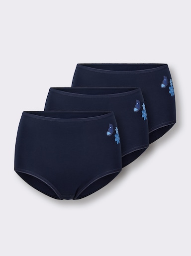wäschepur Taillenslip im 3er-Pack - dunkelblau