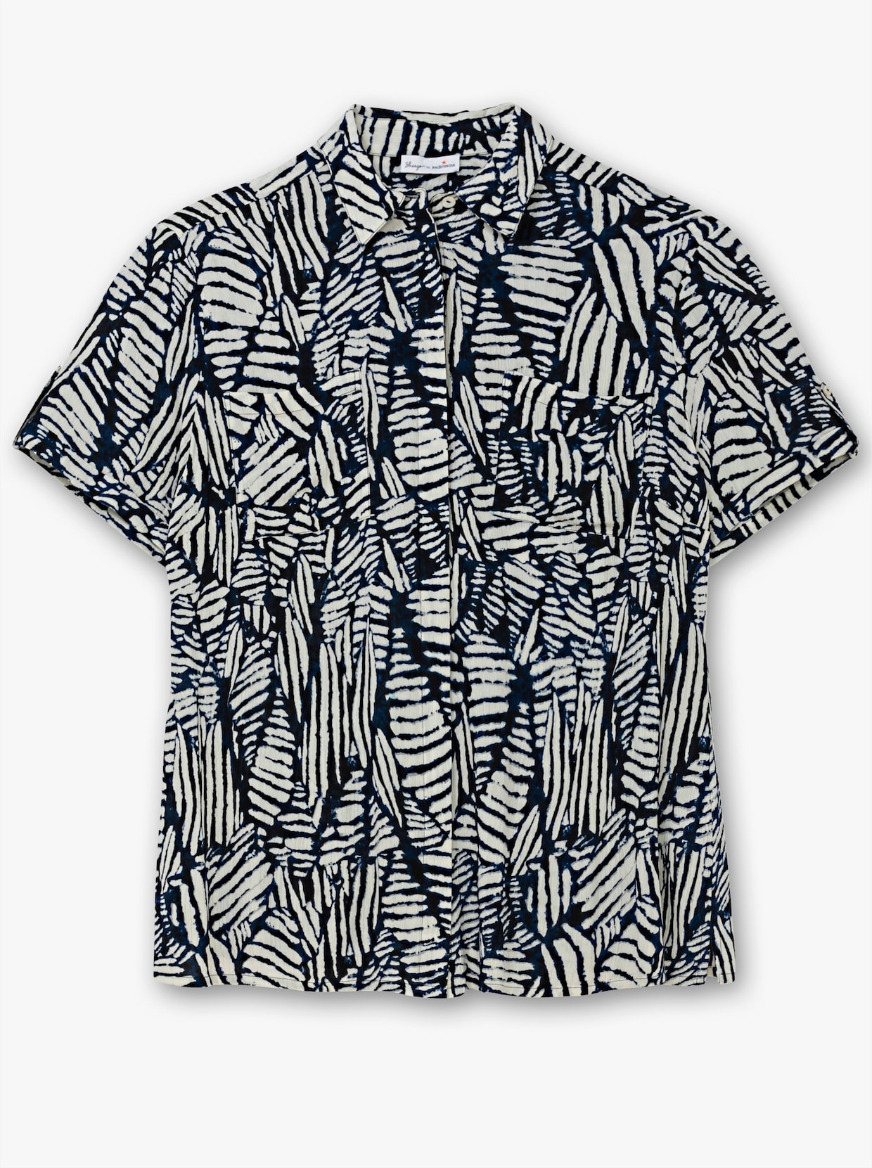 sheego by Joe Browns Overhemdblouse - bosbes gedessineerd