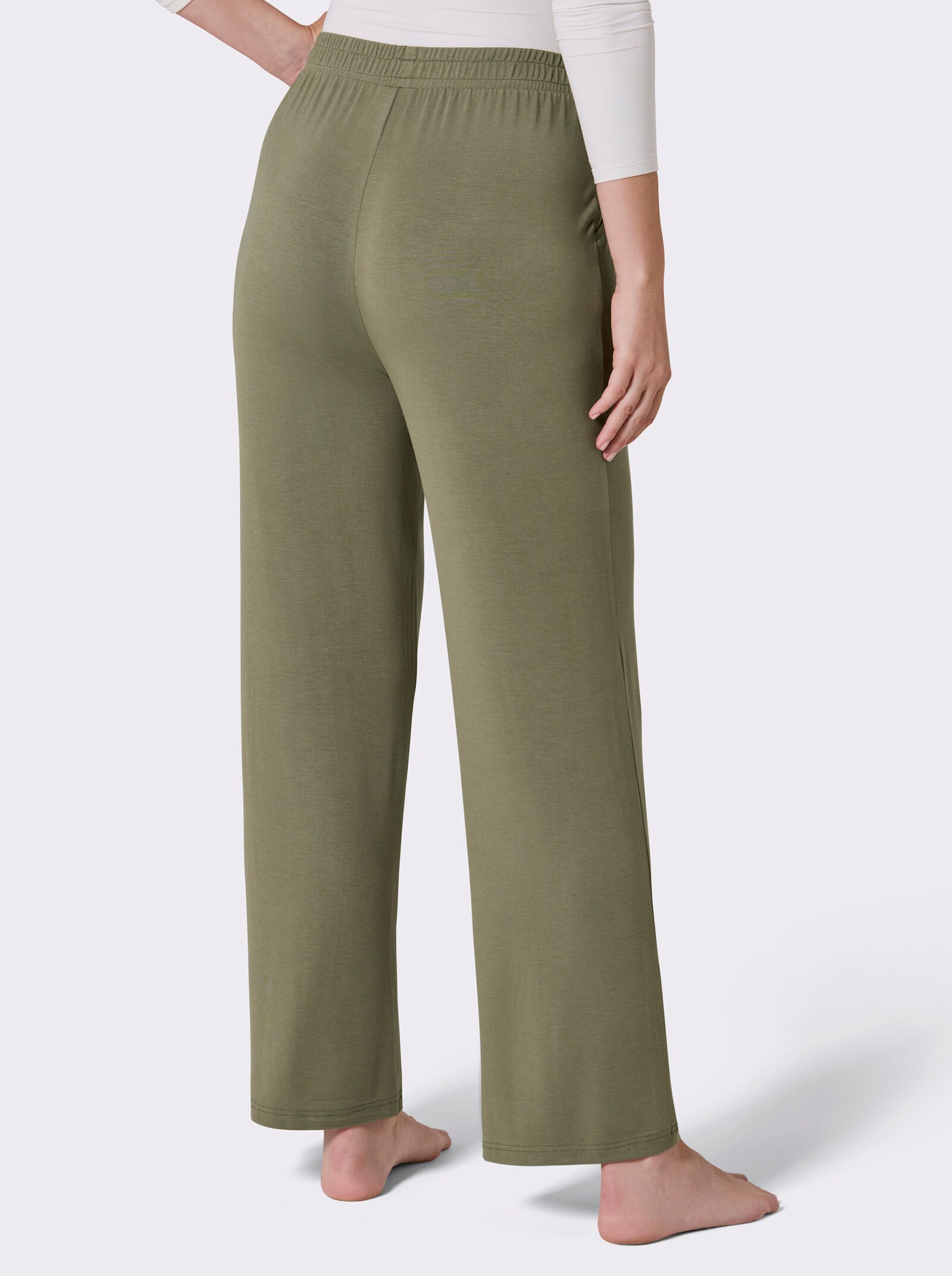 feel good Hosen - khaki + dunkeltaupe
