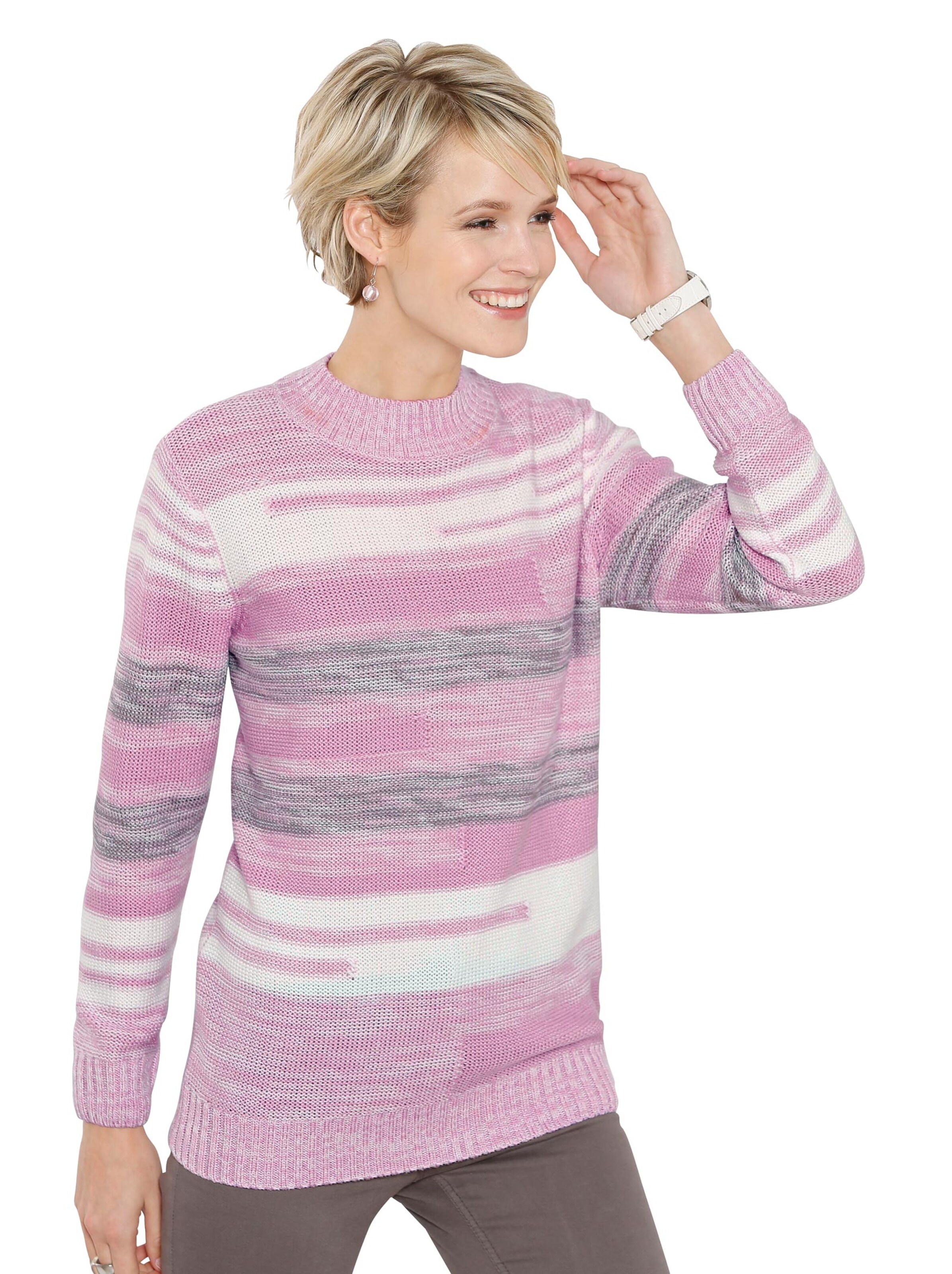 Pullover - altrosé-meliert