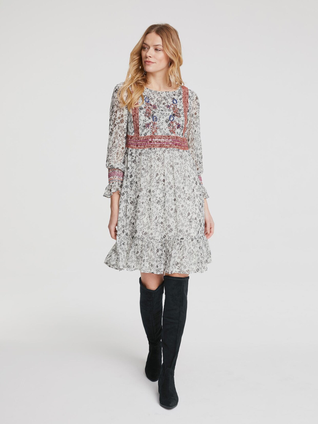 Linea Tesini Druck-Kleid - bunt