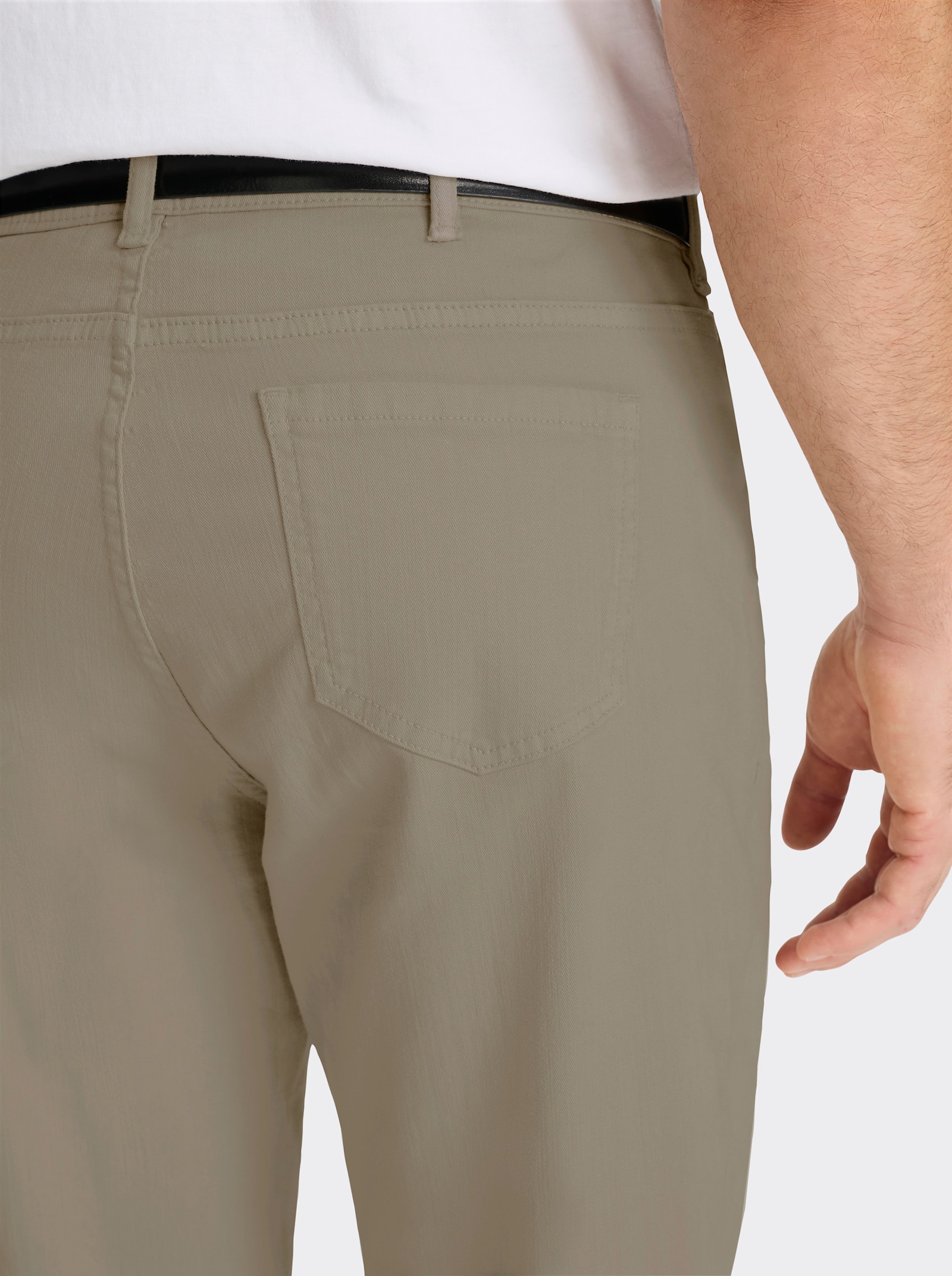 Marco Donati 5-pocketsbroek met minimalistische print op de zoom - leem