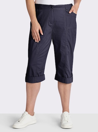 Caprihose mit verstellbarem Bund - marine