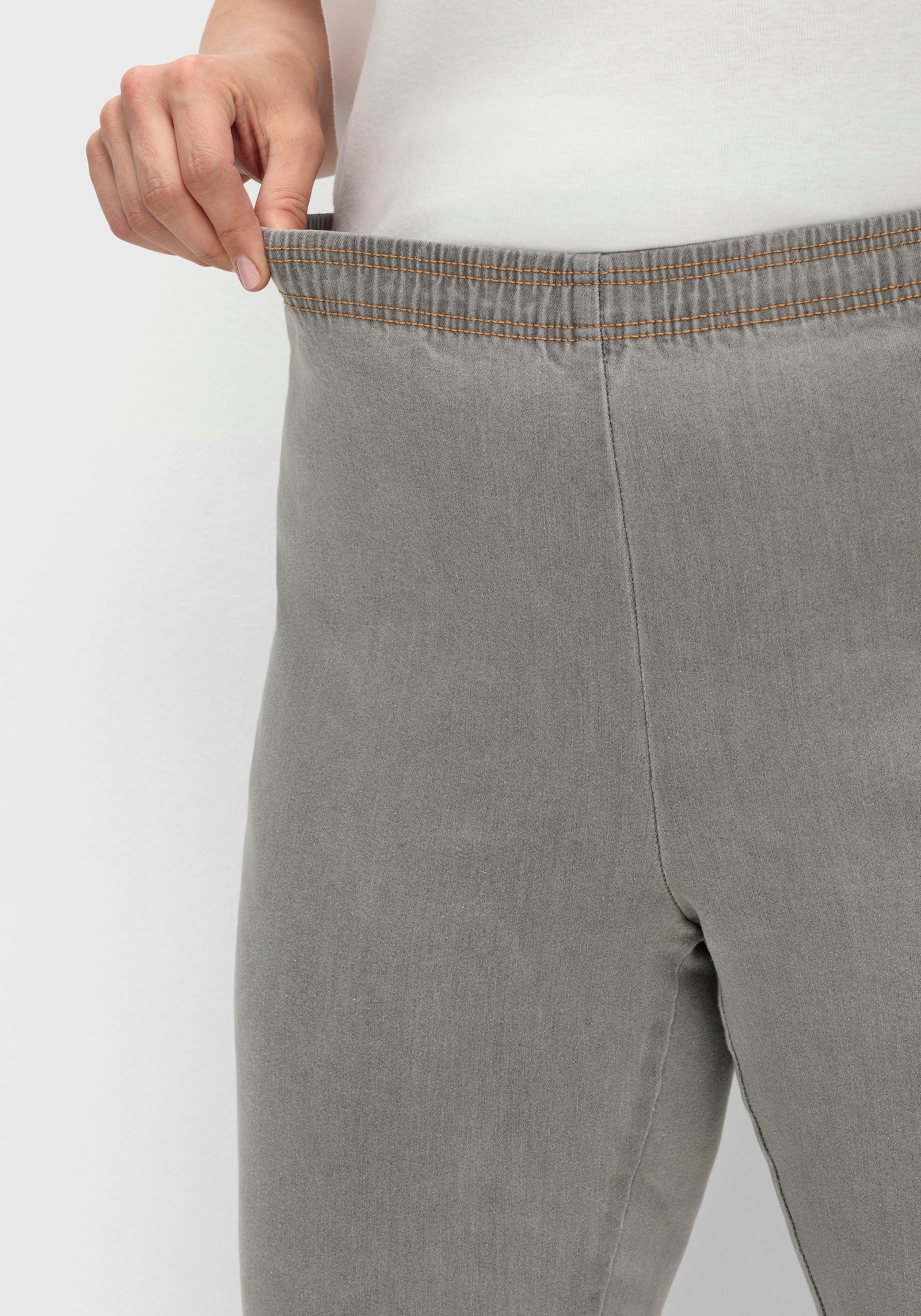 Schlupfjeans schmal geschnitten - grey denim