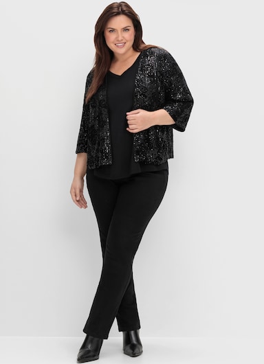 sheego Blusenjacke - schwarz
